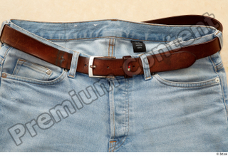 Clothes  222 blue jeans brown belt casual 0005.jpg